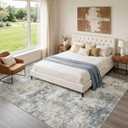 kakania Washable 9x12 Area Rug for Living Room: Abstract Modern Home Decor