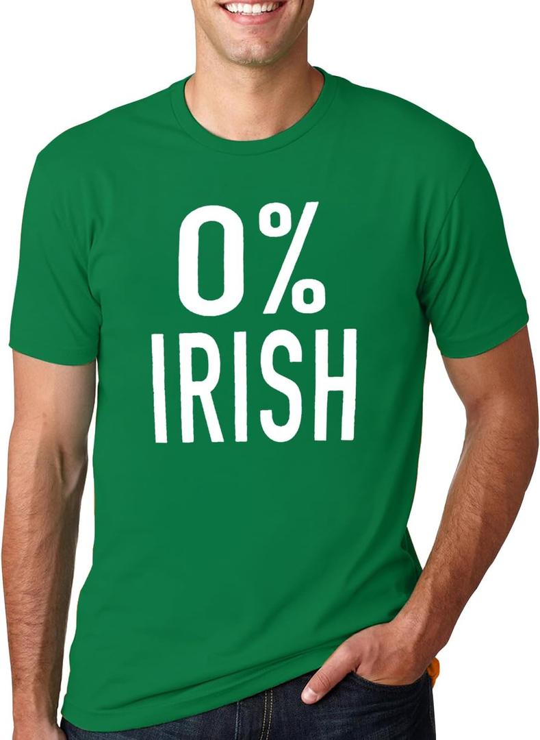 MAIHUN Mens St Patricks Day Shirts St Paddys Four Leaf Clover Shirt Shamrock Irish Holiday Tshirt (Green, L)