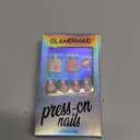 GLAMERMAID Press on Toenails, Spring Summer Light Pink Flower Gel Glue on Toe Nails, Glossy Round Toe Nails Reusable UV Finish Fake Nails Acrylic False Nails Manicure Kits for Women, Set of 2