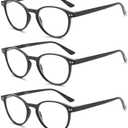 IUUI Reading Glasses 5 Pairs Quality Reader Spring Hinge Glasses Blue Light Blocking Filter UV Ray/Glare Computer Readers Fashion Reading Glasses for Men and Women (5 pcs Black,2.00)