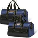 Tool Bag 2-Pack Set | AIRAJ 14" & 16" Portable Tool Bag | Wide Mouth Tool Bags for Men and Women | Small Tool Tote | Tool Organizer for Home Repairs,Garage Storage,Professional Work | Tool Box