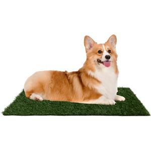 Pee Pads for Dogs - Set of Three 23x18.5-Inch Replacement Turf Grass Mats for Potty Training - Dog Housebreaking Supplies for Small Pets by PETMAKER, Green, Medium