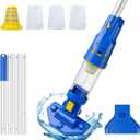 PoolGuard Cordless Pool Vacuum with Strong Suction, Portable & Rechargeable Handheld Vacuum Cleaner with 60 Mins Working Time for Inground/Above Ground Pool