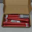 Flameless Taper Candles with Remote Control,3/6/9/12/15pack Plastic LED Candles, Flickering Battery Operated, 9.2'Classic Tall Candle for Wedding, Party,Christmas,Home Decor (15PACK, Red)