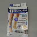 Truform Short Length 20-30 mmHg Compression Stocking for Men and Women, Reduced Length, Open Toe, Beige, Medium (Medium (1 Pair))