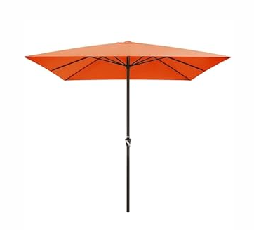 JEAREY 10x10 ft Square Patio Umbrellas Outdoor Table Market Umbrella w/Crank, 8 Sturdy Ribs, UV Protection Waterproof Sunproof(Royal Blue)