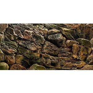 Rock Wall Aquarium Background Poster PVC Fish Tank Decor Landscape 24 36 48 72 (48" x 24"/ 122 x 61cm)
