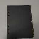 Leather Textured A5 Paper Card Dividers 6 Holes 12 Month Index Page Tab Divider for Travel Diary Binder Notebooks Journal Plan (12 Monthly Tabs)