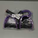 Resistance Bands with Handles, 6-Tube Elastic Foot Pedal Resistance Bands, Natural Rubber Ankle Puller Sit-up Exercise, Multifunction Fitness Band for Abdomen, Waist, Arm, Leg Stretching Training (Purple)