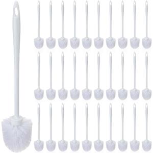 Tioncy 30 Pcs 14.2 Inch Toilet Brush Commercial Heavy Duty Toilet Bowl Cleaning Scrub Long Scrubber for Bathroom Cleaning Supplies