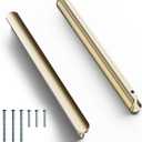 Cobbe 10 Pack Champagne Bronze Cabinet Pulls 6-5/16 inch Hole Centers Kitchen Cabinet Handles Drawer Pulls Kitchen Cabinet Hardware