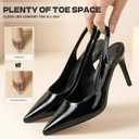 heelchic Slingback Heels for Women Pointed Toe Stiletto Heel Closed Toe Pumps Slip on High Heels 2.95 inch Dress Pumps