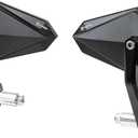 FENRIR CNC Aluminum Alloy Cafe Racer Black Motorcycle Bar End Mirrors Side 22MM 7/8" Inch Handlebar Mirror Universal Rear View For M8/M6 Standard Super Sport Naked Street Bike Cruiser Scooter Minimoto