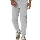 Amazon Essentials Men's Relaxed Fit Jogger Pants, Lightweight French Terry Loungewear, Black Medium