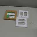 2-Pack Double Decorator Outlet Cover Plate, Light Almond Pearls Decorative Switch Plates Covers, Metal Wall Plates for Electrical Outlets, Receptacle, GFCI Outlet, Dimmer Switch