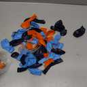 Black Orange Blue Balloons, 60pcs 12Inch Black and Orange Balloons,Metal Blue Balloon for Graduation Baby Shower Birthday Engagement Party Decorations