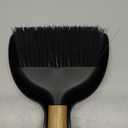 MR.SIGA Mini Dustpan and Brush Set, Portable Cleaning Brush and Dustpan Combo with Bamboo Handle, Black, 1 Set