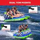 Airhead Mable Towable Tube for Boating, 1-4 Rider Inflatable Boat Tube for Water Tubing, Heavy Duty Full Nylon Cover, EVA Foam Pads, Dual Tow Point, Patented Speed Safety Valve