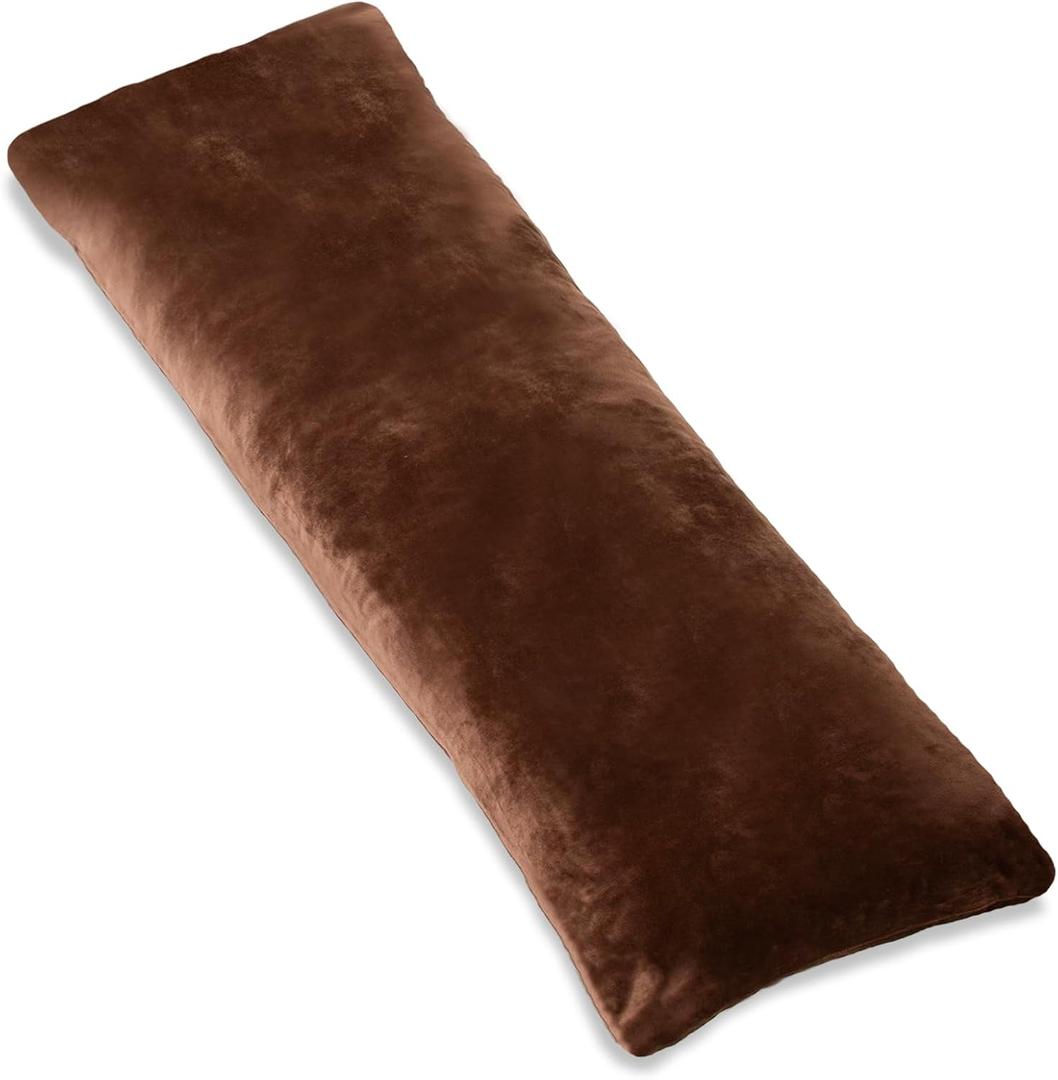 Body Pillow, Memory Foam Body Pillows for Adults Sleeping, Long Pillow for Bed, Big Large Firm Full Body Pillow for Side Sleeper, 20x54 Inch, Coffee