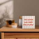 2 x This Room Was Made For Playing Decorations Wood Box Sign Desk Decor, Wooden Block Decorations for Home Office Room Wall Tabletop Shelf Decor