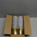 100PCS Gold Plastic Cups, 12oz Disposable Party Cups Bulk, BPA Free Beer Cocktail Drinking Cup, Beverage Holiday Cups for Soda Juice Cold Drinks for Wedding Valentine's Day Birthday Baby Shower Picnic