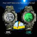 cofuo Kids Digital Watch for Boys Girls, Boys Watches Ages 3-17,Sport Outdoor Watch for Kid, 50M Waterproof Analog Multifunctional Chronograph LED Alarm Stopwatch Silicone Band, Kids Gift