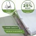 Samsill Plant-Based 3 Inch Durable D-Ring, View Binder, Eco-Friendly, USDA Certified Biobased, 2 Count,Pack of 1, Sage Green