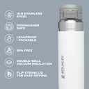 STANLEY Quick Flip GO Water Bottle 24 oz | Push Button Lid | Leakproof and Packable for Travel and Sports | Insulated Stainless Steel | BPA-Free | Lilac 2.0
