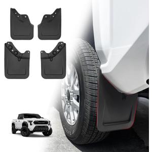Muslogy Mud Flaps Splash Guards Compatible with Toyota Tacoma 2024 2025 Accessories Front and Rear Mud Guards 4PCS No Drilling Fender Mudguards Kit with Hardware Accessories(Extra Large Version)