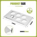 LemonRoad 2 Pack 6 Hole Stainless Steel Squeeze Bottle Template Fits 1/3 Size Food Pan Holds Six 75mm Diameter Bottles for Restaurant Kitchen Sauces Dressings or Condiments Convenient Storage