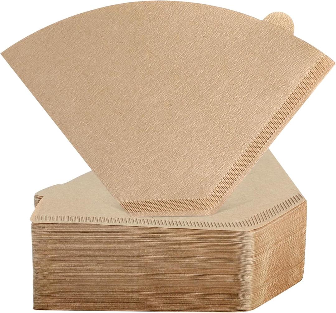 200 Count Cone Coffee Filters #4, Clinuse Unbleached Size 04 Coffee Filters 8-12 Cup, Disposable Natural Paper Filters, No.4 Cone Filters for Ninja, Cuisinart, Pour Over and Drip Coffee Maker