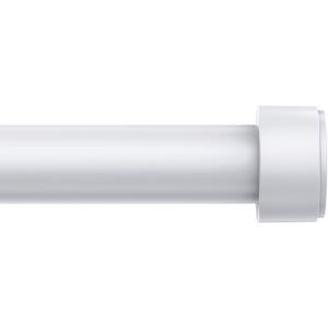 Curtain Rods for Windows 32-96 Inch, 1 Inch Adjustable White Curtain Rod Set with Brackets, Easy Install