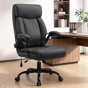 High Back Executive Office Chair with Inflatable Lumbar Support, 1 Pack