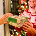 2 x Layninder Christmas Wrapping Paper, 8 Sheets Vintage Kraft Wrapping Paper w/Tags Stickers Rope, Xmas Paper w/Santa Reindeer Merry Christmas, Gift Paper for Holiday (27.6x19.7in, Folded)