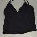 SUUKSESS Women Sexy Deep V Neck Sleeveless Fitted Basic Tops Y2K Tank Top Cami (Medium, Black)