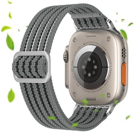 BANGRICH Stretchy Nylon Compatible with Apple Watch Band 38mm 40mm 41mm 42mm 44mm 45mm 49mm Women Men, Elastic Cloth Sport Wristbands Solo Loop for iWatch Ultra Series 9 8 SE 7 6 5 4 3