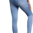 Sidefeel Jeggings for Women High Waisted Tummy Control Skinny Jeans Stretchy Butt Lifting Knit Denim Pants (4, Iceland Blue)