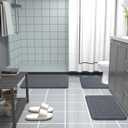 Arotive Memory Foam Bathroom Rug Mat 54x24, Ultra Soft and Absorbent Bath Mat, Machine Wash Dry, Comfortable Bath Rug Carpet for Bathroom Floor, Tub and Shower, Dark Grey