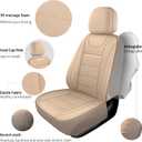HChengkikz Car Seat Covers, Quilting Leather Seat Covers Full Set, Waterproof Faux Leather Automotive Seat Covers for Cars, Universal Car Seat Protectors Fit for Cars, Suvs, Trucks, Airbag Compatible