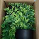 Set of 4 Fake Plants 7 Small Potted Plants Artificial Plants Indoor Mini Greenery Plants for Indoor Decor Home Shelf Office Decor, Compact Black Pot