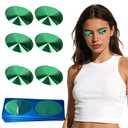 Tanning Eye Protection - Crystal-Clear Disposable Cones for Tanning Beds, 50 Pair Pack, Emerald Green