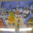 Artscope 4 Pieces Christmas Wall Art Canvas Prints - Snow Scene Picture Painting - Modern Wall Artwork Framed for Gifts Bathroom Home Kitchen Office Christmas Decor - 30 x 30 CM