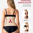 Nebility Waist Trainer for Women Faja Postpartum Corset Shapewear Tummy Control Waist Cincher Body Shaper, S