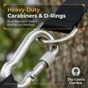 The Lions Garden Tree Swing Straps 2 Pack Adjustable 510 ft Tree Swing Hanging Straps, Heavy Duty Hammock Straps for Trees with Carabiners & Tree Protectors Up to 3376 Lbs