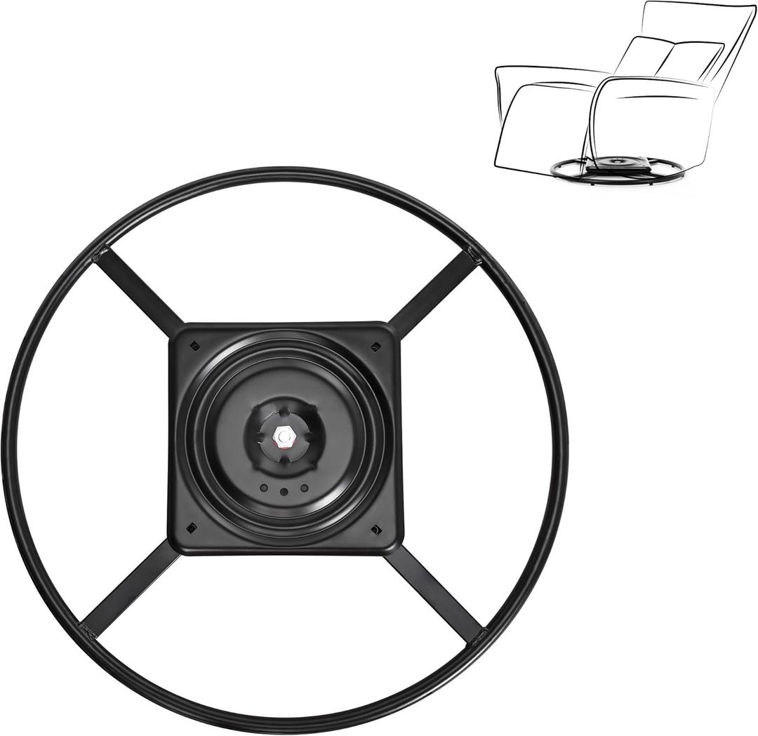 24" Recliner Ring Swivel Base Heavy Duty Metal Chair Sofa Furniture w Swiveling Bottom Replacement Part with 10 inch Plate