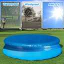 Winter Cover Sealer for Above Ground Pool Covers - Ultra Long 16''  500ft for Above Ground Windproof Stretchable, PE Airtight Anti-UV Pool Cover Saver Wrap for Keeps Swimming Pool Clear - Blue (Small)