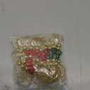 Christmas Ornament Hooks - Set of 24 Beaded Hangers - Decorative Metal Wire S-Hook with Sparkling Gems - Holiday Card Holder Seasonal Decorations (Gold)