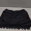 GRAPENT Women's High Waisted Bikini Bottoms Ruched Swimsuit Tulip Hem Swim Skirt M