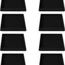 4x4 Square Rubber Furniture Caster Cups, Anti-Sliding Furniture Pads Bed Stopper Floor Protectors with Grip - Protect Any Flooring