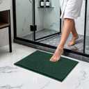 SUBRTEX Bathroom Rugs Chenille Bath Rug Soft Short Plush Bath Mat Soft Shower Mat Water Absorbent Shower Mat Quick Dry Machine Washable(Celadon,18" x 24")